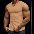 thumbnail image 2 of Men's Sleeveless Ribbed V-Neck Casual Tank Top Stretchy Slim Fit Muscle Top, 2 of 4