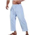 thumbnail image 2 of Birdeem Mens Fashion Casual Solid Color Pockets Elastic Rope Pants Sports Fitness Pants, 2 of 6