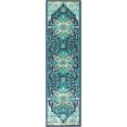 thumbnail image 3 of Mark&Day Area Rugs, 2x8 Metz Traditional Teal Runner Area Rug, Blue Grey Carpet for Hallway, Kitchen, Bedroom or Living Room (2'2" x 7'7" Runner), 3 of 8