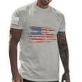 thumbnail image 2 of Zedker Men's America Patriotic T Shirt American Flag Fireworks Graphic Tee Independence Day Shirts Gray M, 2 of 5