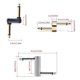 thumbnail image 3 of 3 Pack Pedal Coupler 6.35mm 1/4' Male to Male Coupler Jack Plug Adapter Z Type Connector for Guitar Effects Pedalboard, 3 of 4