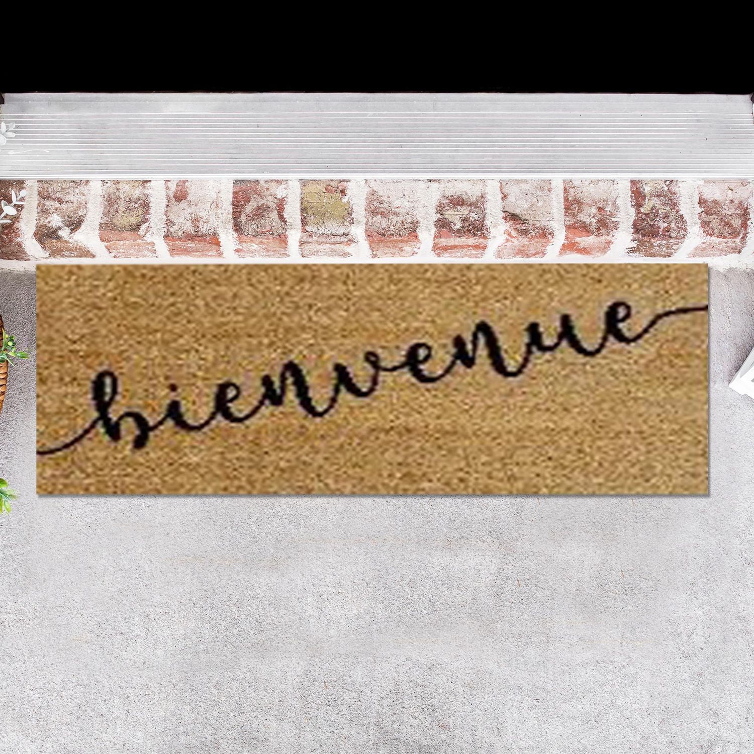 Coir Door Mat Bienvenue 10 X 30