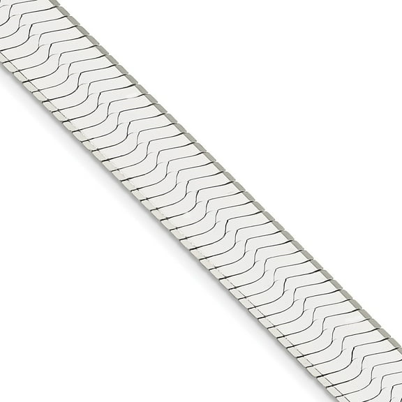 Auriga 925 Sterling Silver 10.5 mm Magic Herringbone Chain Necklace for Women 18"
