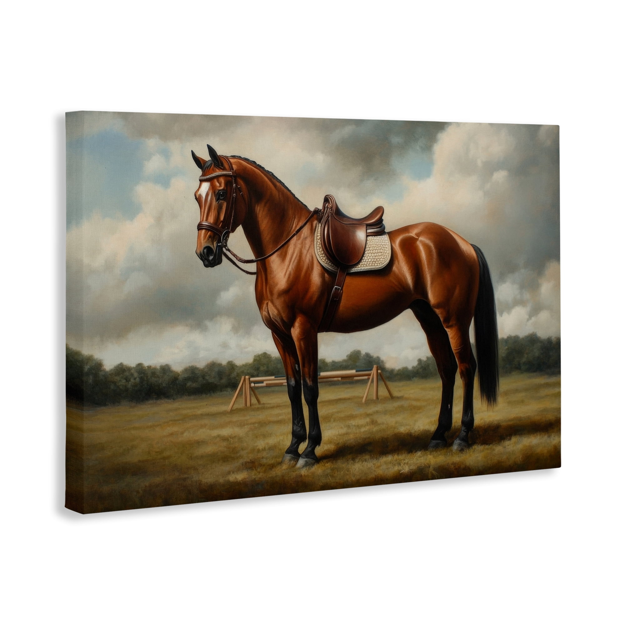Stupell Industries Red Mare in Pastoral Landscape Canvas Wall Art, design by Petal Prints Design