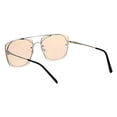 thumbnail image 4 of Womens Rimless Rectangular Luxury Designer Style Metal Rim Sunglasses Silver Beige, 4 of 4