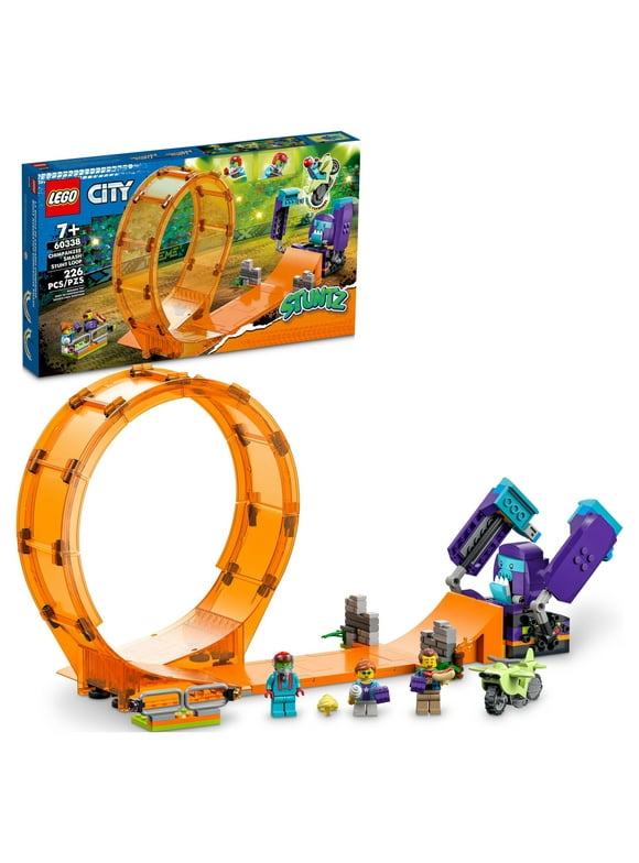 LEGO City Stuntz Smashing Chimpanzee Stunt Loop 60338 with Flywheel Toy