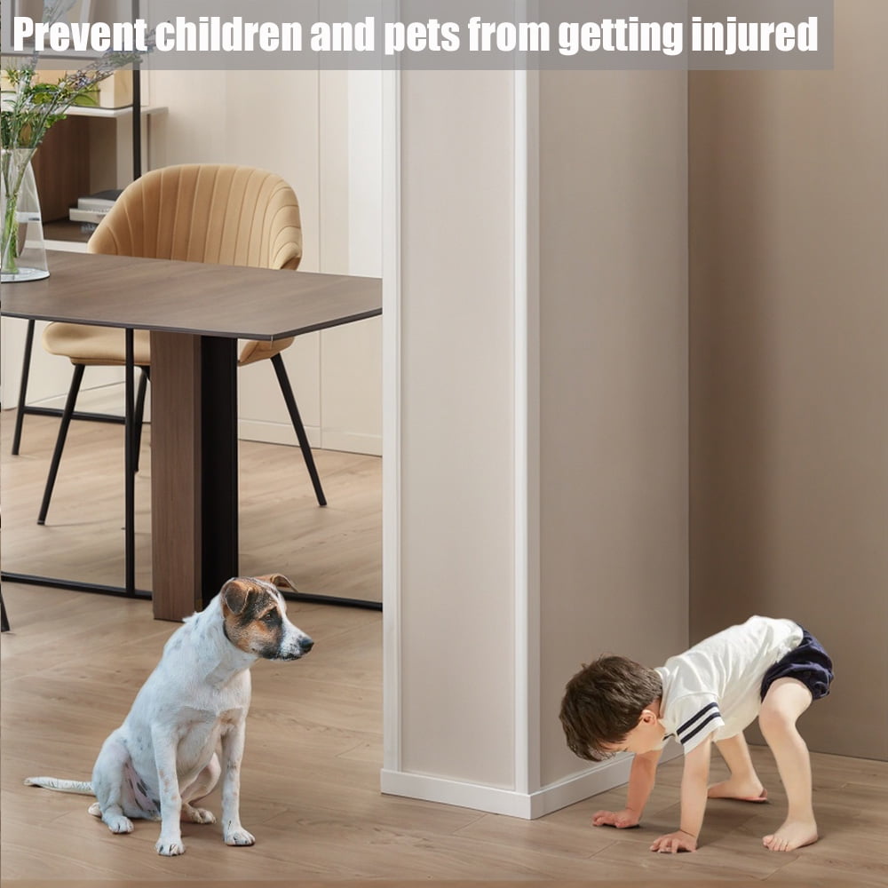 Clear Self-Adhesive Wall Corner Guards Walls Edge Protector & Corner Protectors for Wall, Furniture Corner, Door Easy to Install for Baby (10PCS, 1in x 39.5in)