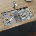 thumbnail image 3 of Ruvati Granite Composite Workstation Undermount Kitchen Sink Single Bowl White, 3 of 13