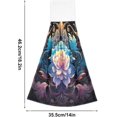 thumbnail image 3 of Coolnut Blue Mandala Kitchen Towels, 2PCS Super Soft Absorbent Hanging Hang Towels or Dishcloths, Bathroom Hand Towels 12x17Inches Wash cloth, 3 of 7