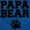 Royal, variant on Papa Bear Dad Father's Day Pawprint Zip Hoodie Sweatshirt Men Brisco Brands M