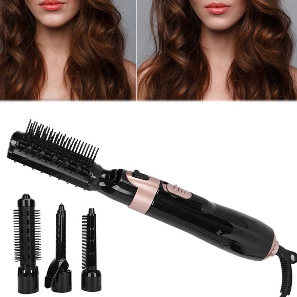 4in1 Automatic Hair Curler Curling Iron Multifunction Ceramic Heating Hair Styling Tool with 2 Temperature Settings for Home Travel Salon Black