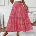 thumbnail image 4 of Delliss Women's Tiered Trendy Skirt Loose Ruffle High Waist Skirts, 4 of 6