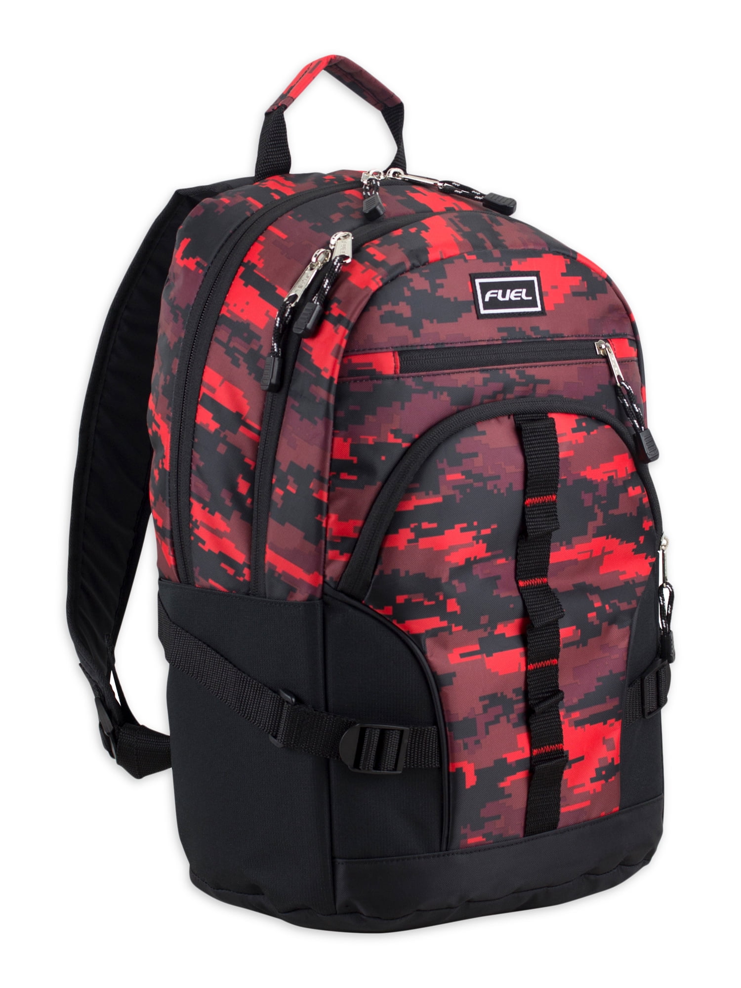 Fuel Unisex Multipocket Dynamic Active Backpack, Red Camoflauge