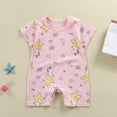 thumbnail image 2 of Sopiago Baby Clothes Boy Summer Baby Boy Short Sleeve Jumpsuit Romper One Piece Clothes 0 3 6 9 12 18 24 Months Baby Boys' Clothing Sets Light Pink,12-18 Months, 2 of 6