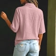 thumbnail image 5 of Sevevn Women's Bow Tie Neck 3/4 Sleeve Loose Dressy Elegant Business Work Blouse Casual Tops 2026, 5 of 7