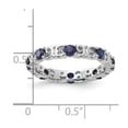 thumbnail image 4 of Auriga Fine Jewelry 925 Sterling Silver Created Sapphire Ring for Women Size 7, 4 of 7