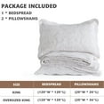 thumbnail image 5 of SahSahCasa 128"x120" Oversized King Bedspread 100% Cotton Extra Large Quilted Bedspread Set with Pillow Shams, Lightweight Embroidered Bedding Set, White, 5 of 7