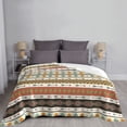 thumbnail image 6 of XMXT Throw Blanket, Retro Boho Aztec Tribe Print Machine Washable Blankets for Sofa, 60 x 50 inches Multicolor, 6 of 9