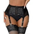 thumbnail image 1 of Women's Garter Belt Plus Size Lace Garter And 6 Metal Clips Adjustable Underwear Garter Suspenders U, 1 of 5