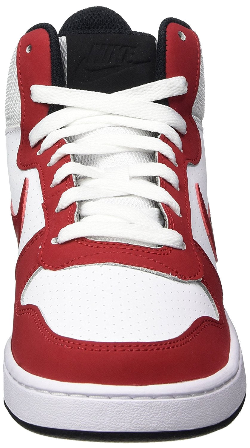 Nike Nike Men S Court Borough Mid White Gym Red Black 10 5 D Us Walmart Com Walmart Com
