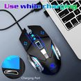 thumbnail image 4 of Rechargeable Wireless Bluetooth Mouse Multi-Device (Tri-Mode:BT 5.0/4.0+2.4Ghz) with 3 DPI Options, Ergonomic Optical Portable Silent Mouse for Mate X2 4G White Green, 4 of 7