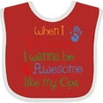 thumbnail image 3 of Inktastic Awesome Like My Opa Boys or Girls Baby Bib, 3 of 4