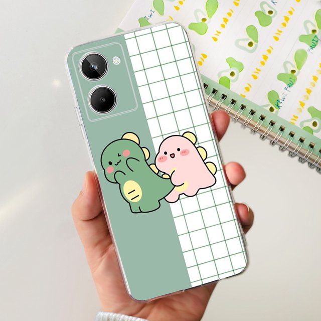 For Realme 10 4G 6.4 "Soft Silicone TPU Shockproof Phone Case For Realme 10 RMX3630 Cartoon Pattern Bumper Protective Back Cover 751 For Realme 10 4G