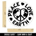 thumbnail image 2 of Peace Love Earth Self-Inking Rubber Stamp Ink Stamper - UV Ink - Mini 1/2 Inch, 2 of 7