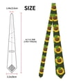 thumbnail image 4 of Uemuo Sunflower Pattern Men's Necktie Classic Silk Tie Woven Jacquard Neck Ties Business Necktie Gift for Men, 4 of 9