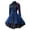 Blue, variant on Spring Dresses for Women Plus Size Vintage Gothic Court Square Collar Patchwork Princess Dress Black 2023