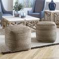 thumbnail image 5 of Uttermost Shiro Contemporary Hemp Pouf in Beige and Tan Finish, 5 of 5