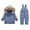 Blue, variant on ZCFZJW Baby Boys Girls Snowsuit Toddler Winter Outfit Sets Kids Hooded Thickened Puffer Down Jacket Coat and Ski Bib Pants Two Pieces Ski Suit(Z#04-Pink,1-2 Years)