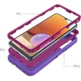 thumbnail image 4 of Galaxy A32 5G Case for Samsung Galaxy A32 5G Case Military Drop Shockproof  Heavy Duty Rugged 3 in 1 Protection Cover for Galaxy A32 5G Phone Case (Purple+Rose Red), 4 of 14