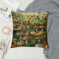 thumbnail image 2 of Chilfamy Mushroom Throw Pillow Cover Wild Species Farmhouse Cushion Case for Sofa Couch White, 2 of 5