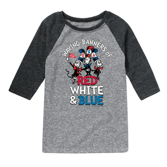 Dr. Seuss - Wavings Banners of Red, White and Blue - Toddler And Youth Crewneck Fleece Sweatshirt