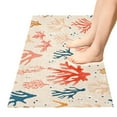thumbnail image 3 of Bath Mat Soft Plush Non-Slip Absorbent Bathroom Rugs 39"x20" Colorful Sea Corals, 3 of 8