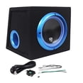thumbnail image 1 of Rockville RVB8.1A 8 Inch 300W Powered Car Subwoofer/Sub Enclosure Box + Remote, 1 of 2