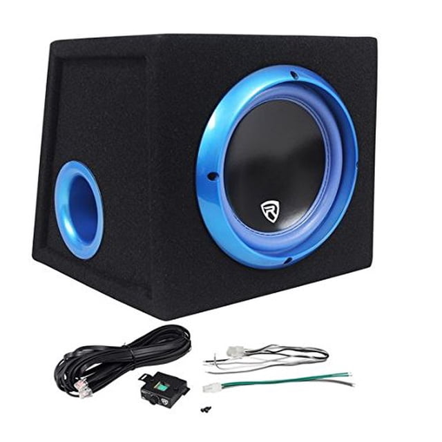 Rockville RVB8.1A 8 Inch 300W Powered Car Subwoofer/Sub Enclosure Box + Remote