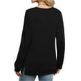 thumbnail image 3 of Fantaslook Sweatshirt for Women Long Sleeve Tunic Tops Color Block Crewneck Sweatshirts Side Split, 3 of 5