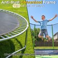 thumbnail image 6 of Mersco 8ft Trampoline for Kids and Adults,Outdoor Trampoline with Enclosure,Ladder,Upright-Poled Backyard Trampoline PLAY for Family Fun,Jumping Trampoline for Birthday Gift,Green, 6 of 10