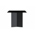 thumbnail image 4 of LeisureMod Olyra Dining Table Rectangular Kitchen Table with a 55" Wide Glass Tabletop and Steel Base for Home and Kitchen in Black, 4 of 10