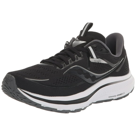 Saucony Women's Omni 21 Running Shoe, Black/White, 9