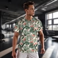 thumbnail image 3 of Wukai Palm Trees and Tropical Print Men's Short-Sleeved Mesh T-Shirt,Quick-Dry Short Sleeve Workout T-Shirt-Medium, 3 of 8