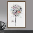 thumbnail image 2 of IDEA4WALL Framed Canvas Art Wall Decor Watercolor Dot Dandelions Floral Natural Beauty Impressionism Landscape Illustrations Rustic Scenic Retro for Dorm Home Office - 16"x24" Natural, 2 of 5