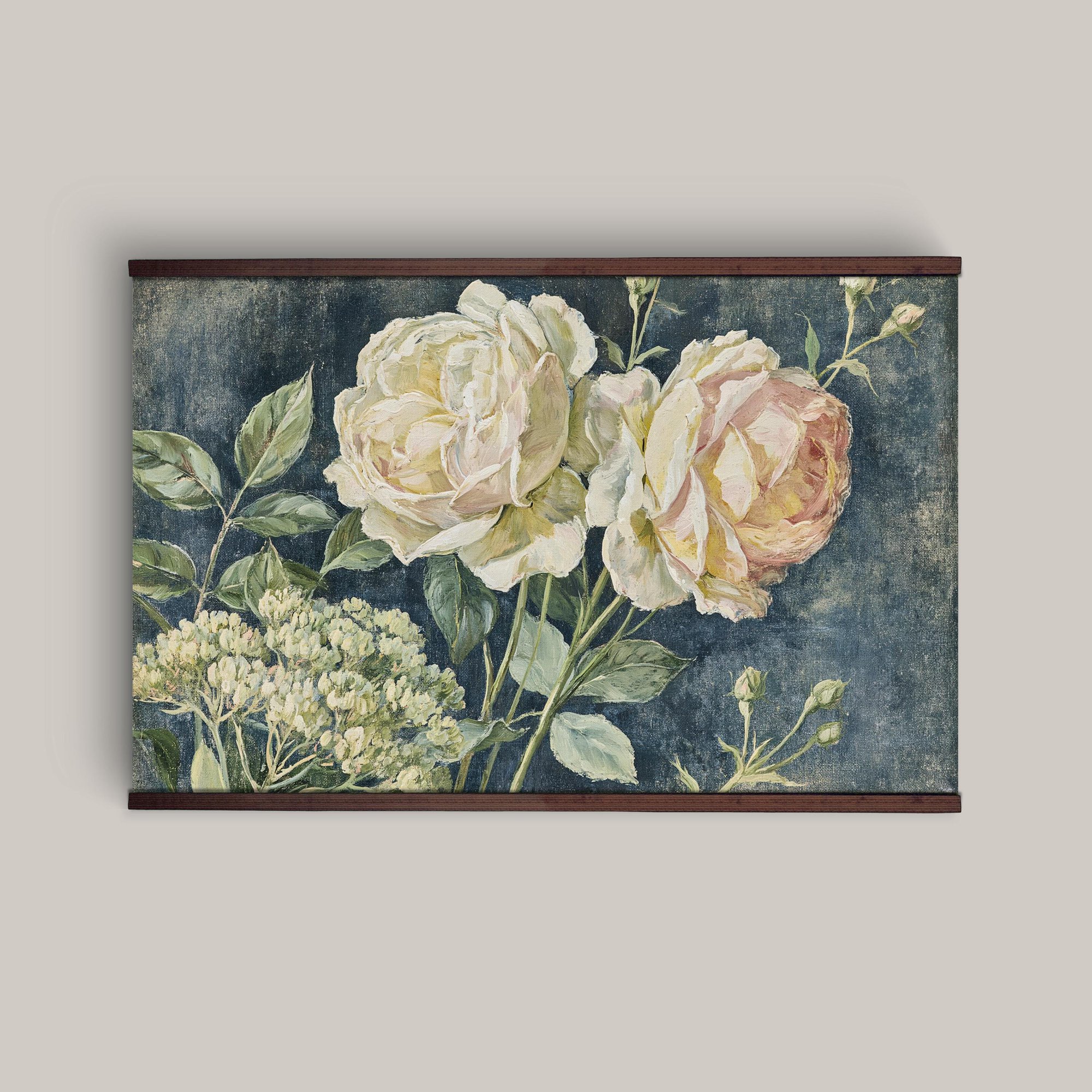 Extra Large Floral Wall Hanging Moody Botanical Cottagecore Flower Art French Country Botanical Wall Poster , Poster Print Only