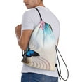 thumbnail image 4 of Yiaed Butterfly In Blossoms Zen Print Drawstring Bags Drawstring Backpack Bulk String Back Pack Gym Sport Bag-Small, 4 of 5
