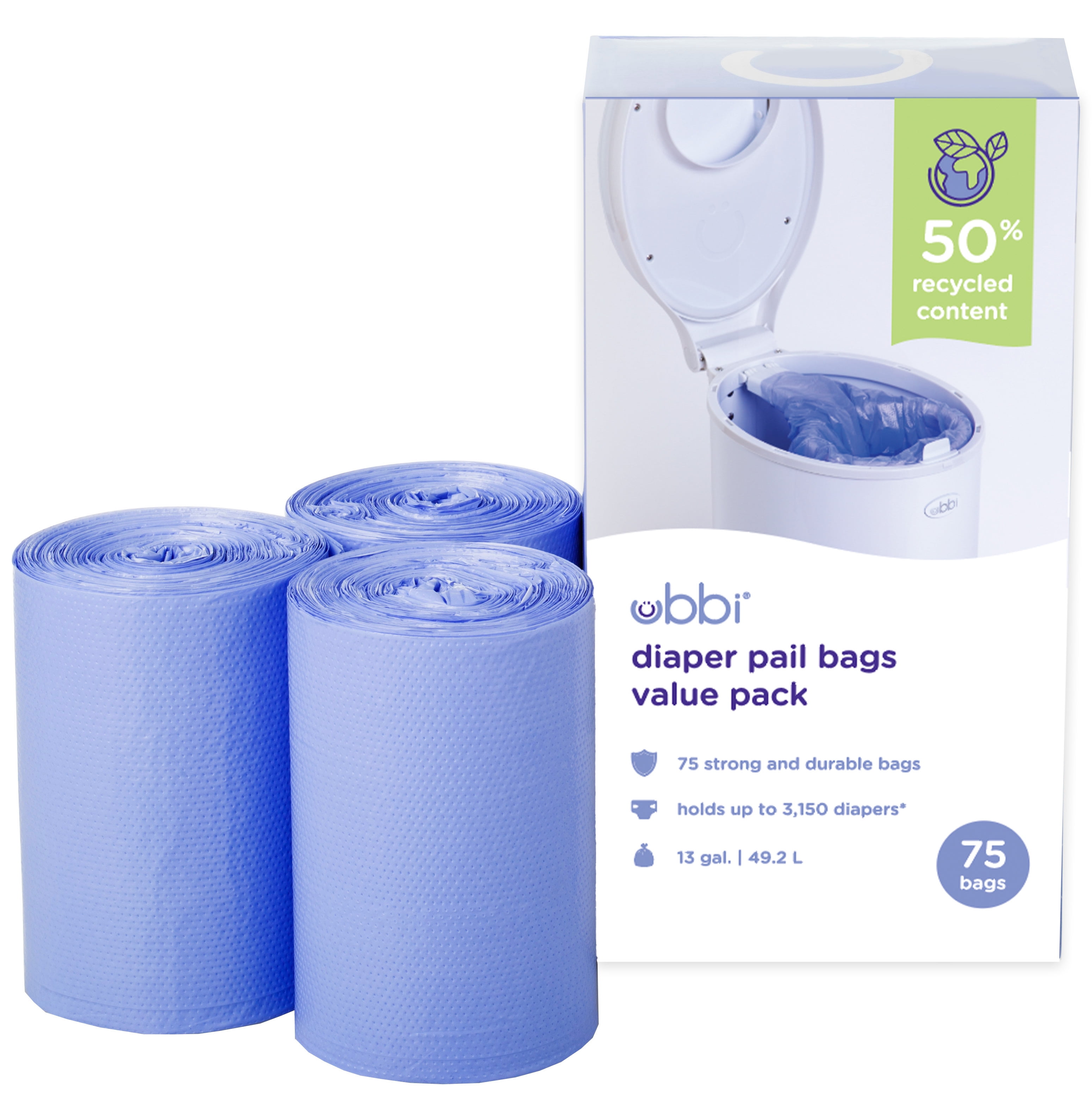 Ubbi Baby Trash Refill, Disposable Waste Liners, Diaper Pail
