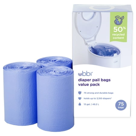 Ubbi Disposable Diaper Bags, 75 Ct