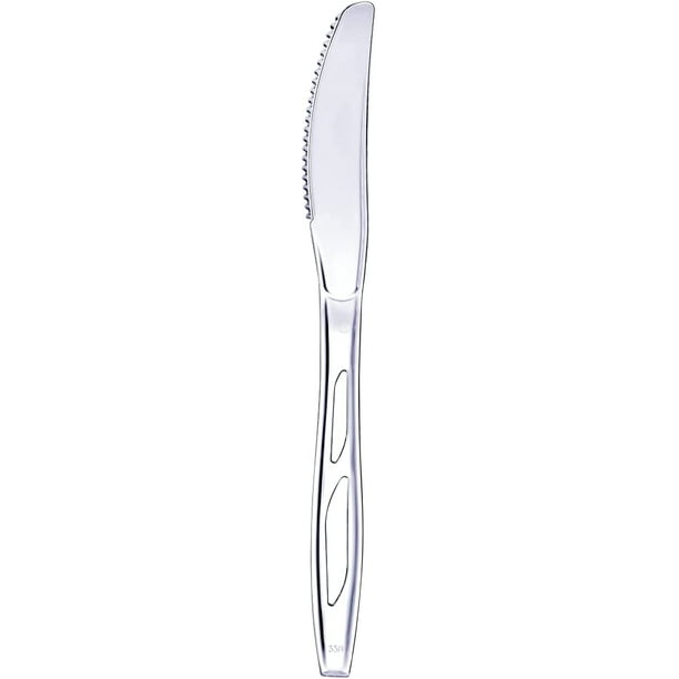 Comfy Package Clear Heavyweight Plastic Knives Heavy Duty Disposable