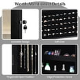 thumbnail image 5 of Giantex LED Jewelry Cabinet Wall Door Mounted, Lockable Jewelry Armoire w/Full Length Mirror, Cosmetics Tray, Brush Holders, Build-in Makeup Mirror for Women Girls (Black), 5 of 10